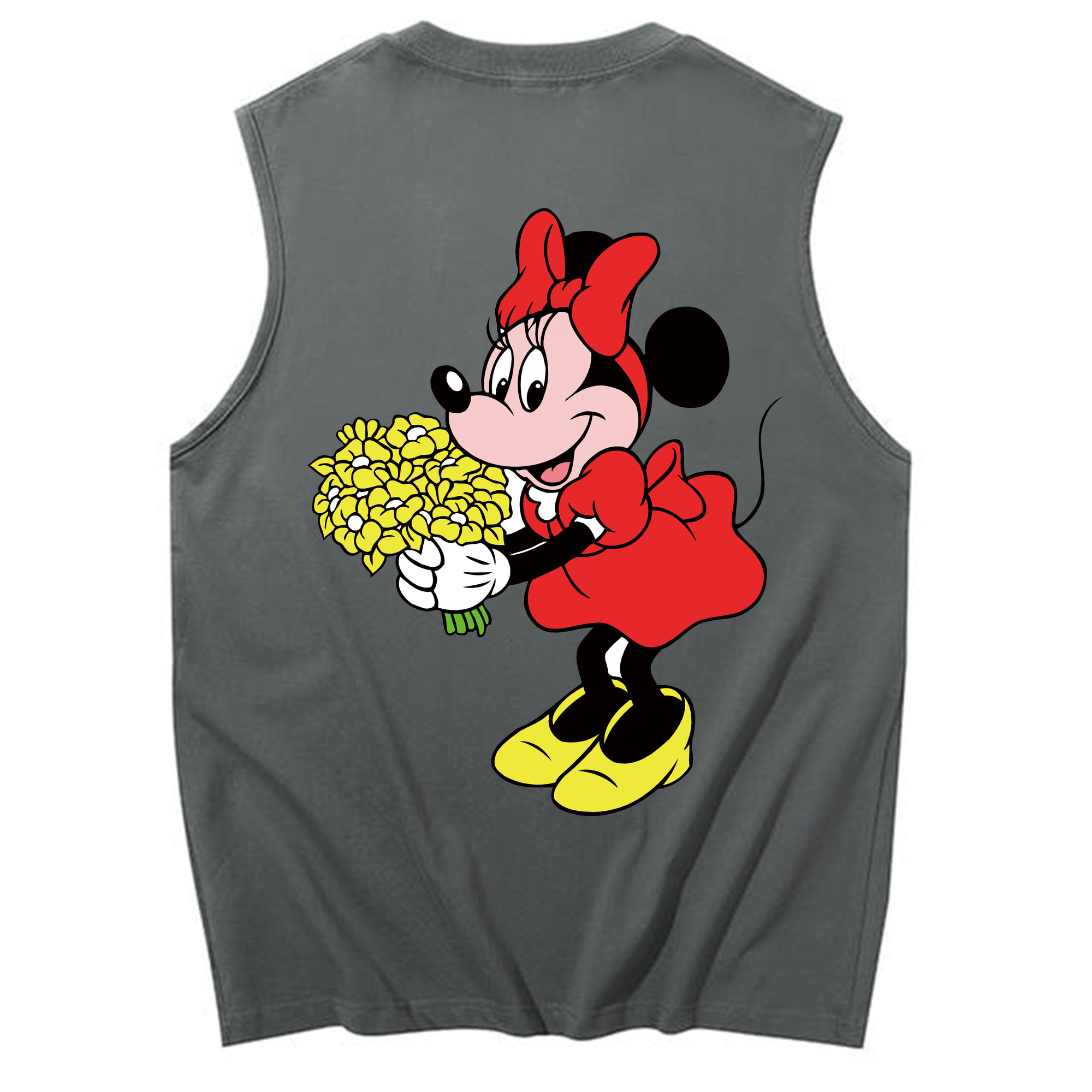ミッキーマウス Mickey Mouse コットン100％タンクトップ（背面プリント）